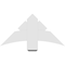 Ekena Millwork Alberta Architectural Grade PVC Gable Bracket, 36"W x 18"H x 2"D x 6"F, 12/12 Pitch GBP036X18X0206ALB00 - alternate 4